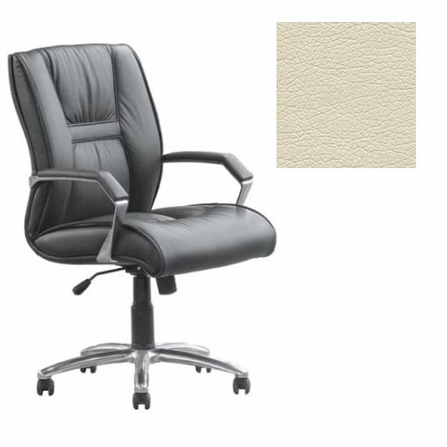 Кресло Юнитекс Олимп HX низкая спинка экокожа премиум светло-бежевая CN1112