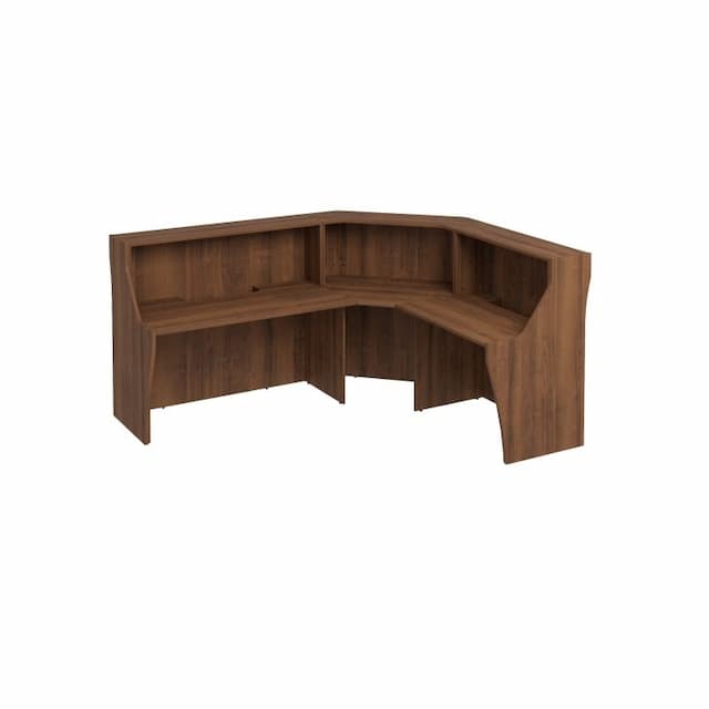 Стойка ресепшен угловая с вырезом левая/правая Юнитекс КОМФОРТ К.9234 ОФ французский орех